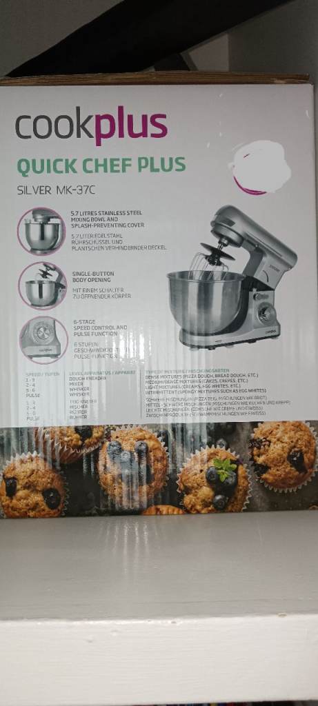 Cookplus Quick Chef Plus Stand Mixer - Silver, Brand New
