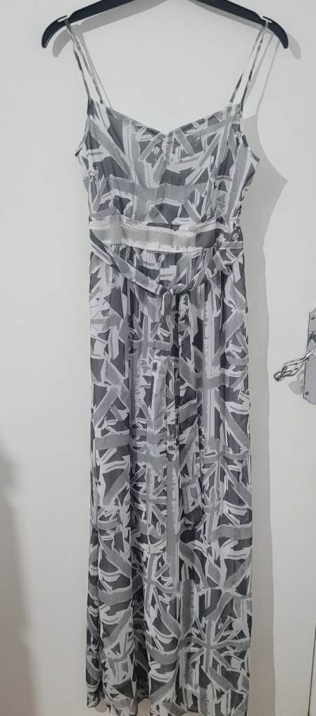 George and white long maxi Union jack flag dress size 6 - 8