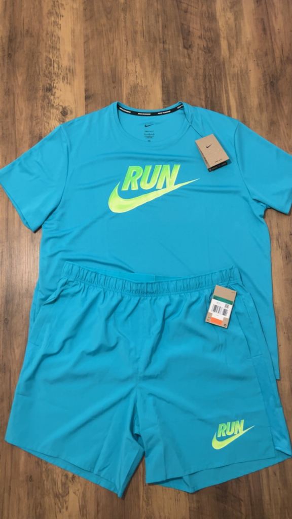Nike Dri-Fit Running Top and Shorts Set - Brand New, XL