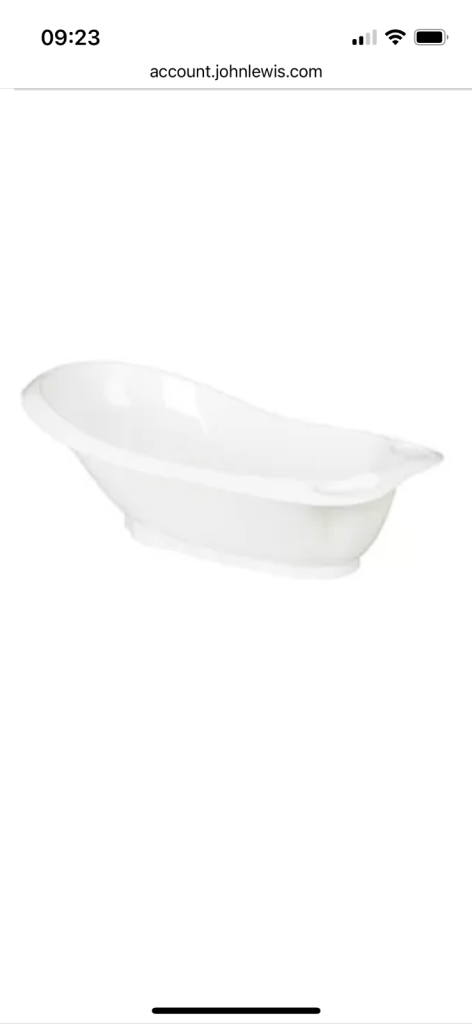 John Lewis & Partners Baby Bath, White