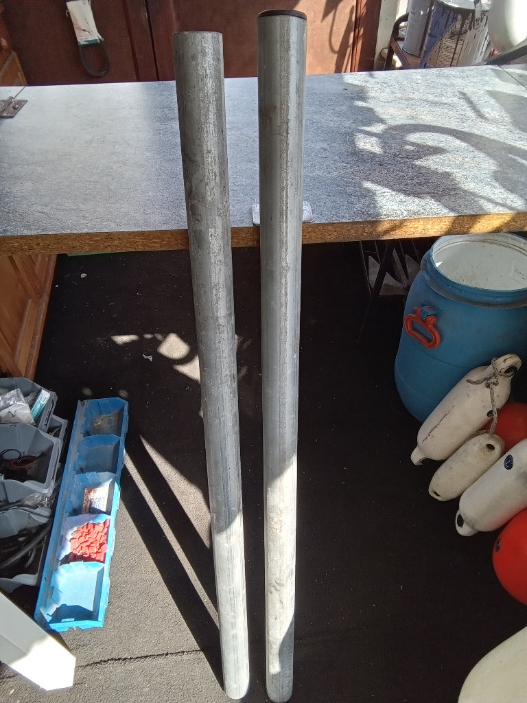 Boat trailer beam extension poles x2. 43 inches Used. From snipe trailer