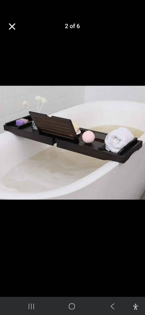Luxury Bathtub Caddy Tray - Expandable Bath Table with Book, Tablet & Wine Glass Holder,Relaxing Spa