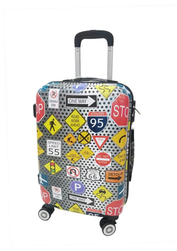 Sale New Large Size Road Motorway Logo ABS Suitcase 4 Wheels Luggage Trolley Lightweight Plane Bus