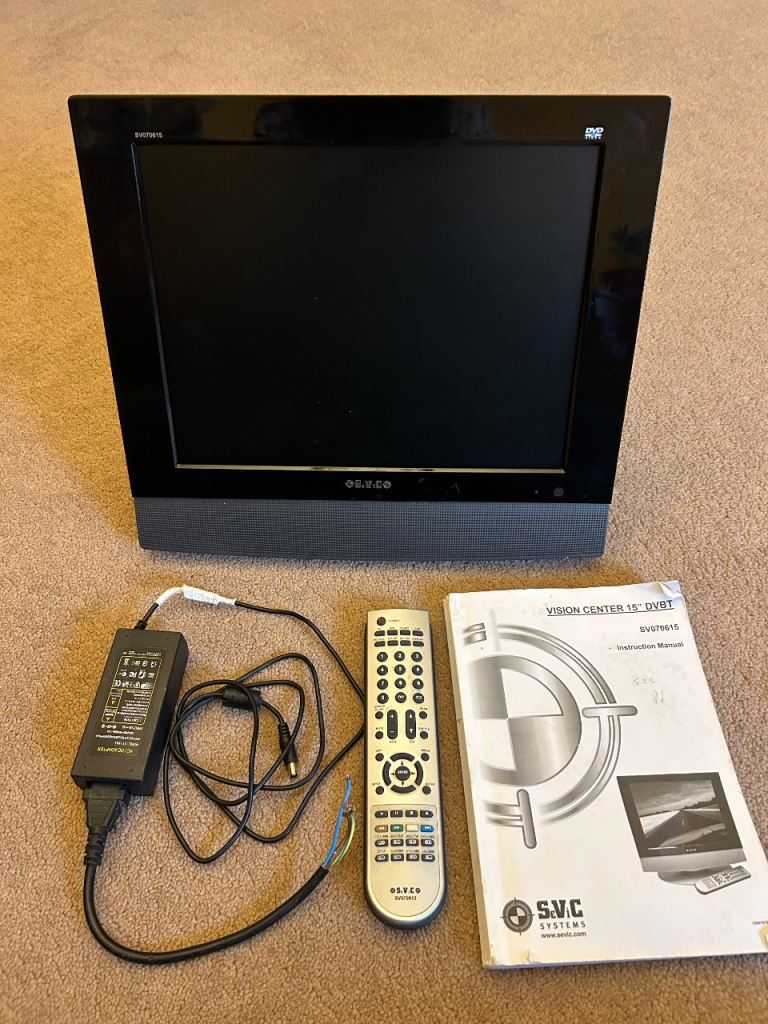 12V TV/DVD 15” Screen for Boat or Campervan / Motorhome