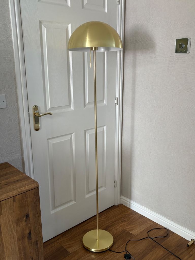Gold floor lamp - collection only