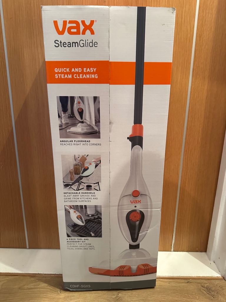 BNIB Vax Steam Glide Plus (Model CDHF-SGXS) multifunctional steam cleaner.