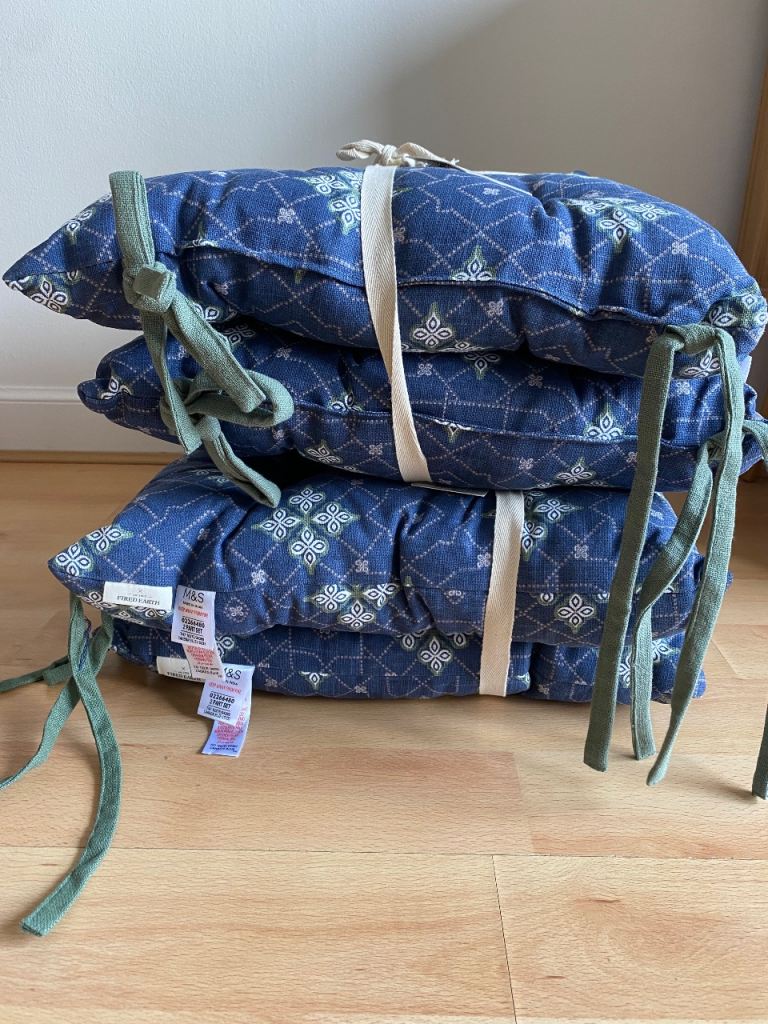 4 M&S Home Fired Earth seat pads from The Jaipur Collection