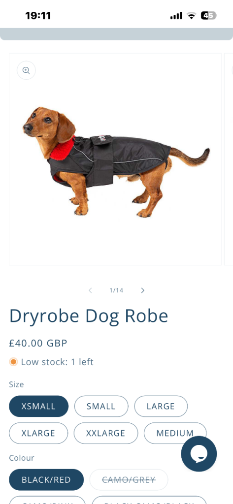 New XS Dryrobe dog jacket