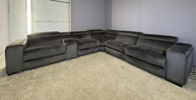 Grey DFS Wander Electric corner recliner  sofa DELIVERY AVAILABLE!