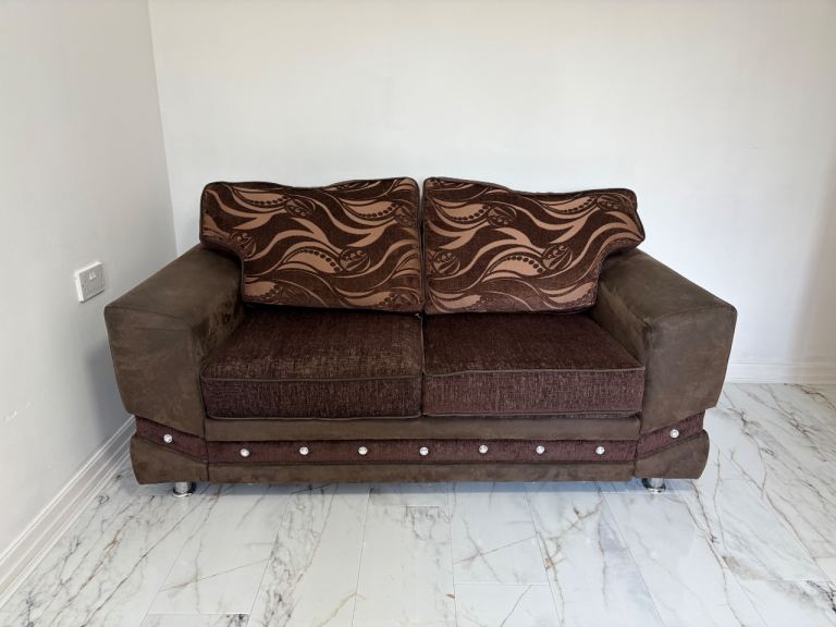 TWO Twin brown sofas