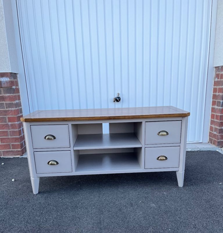 Solid Oak TV stand, just refurbished 