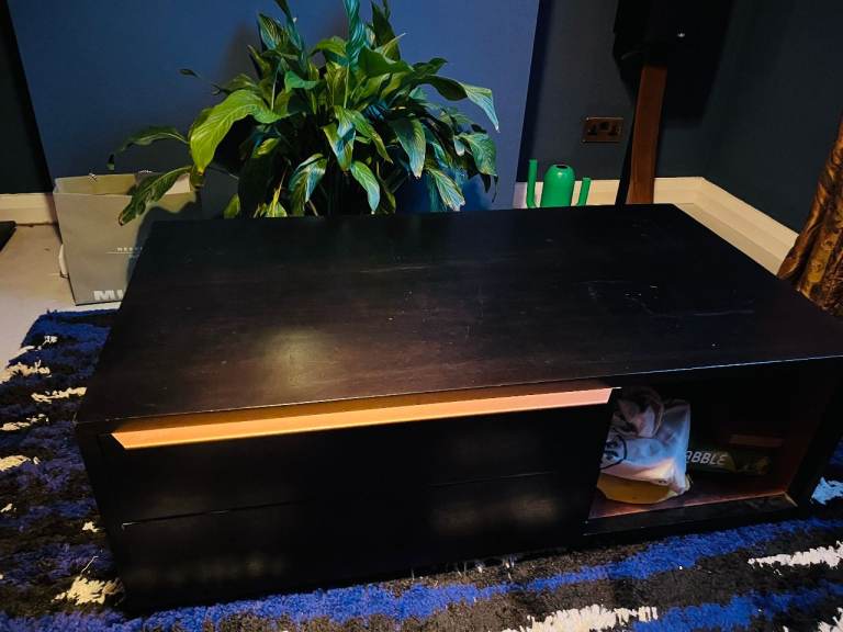 MADE dot com Anderson Coffee Table Mocha Mango Wood & Copper