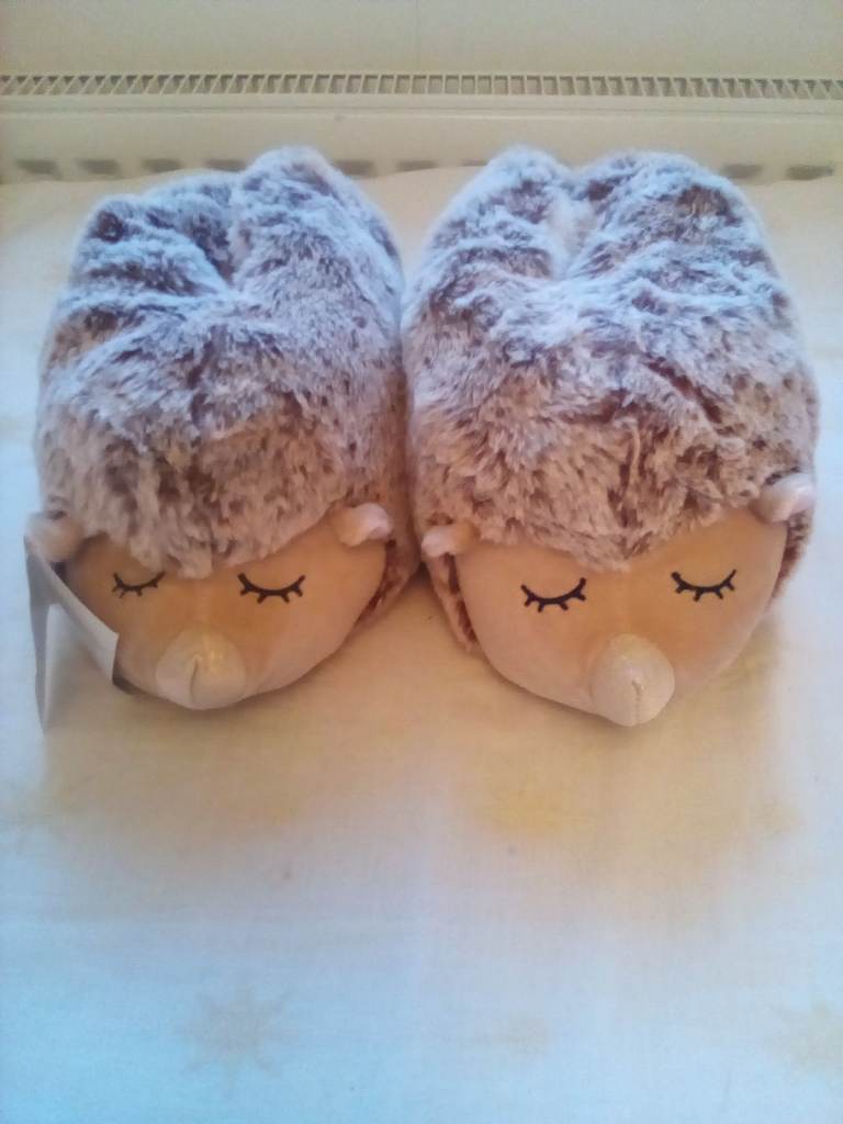 Hedgehog slippers - Brand new with tags 