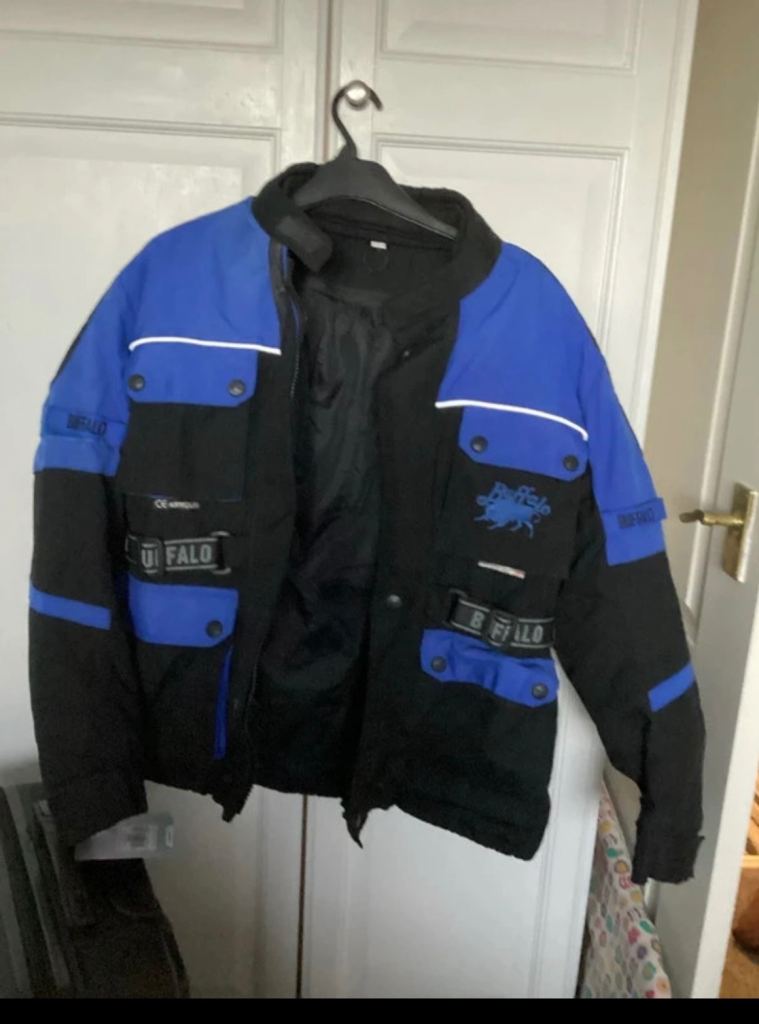 Buffalo Motorcycle Jacket - Blue and Black, Good Condition