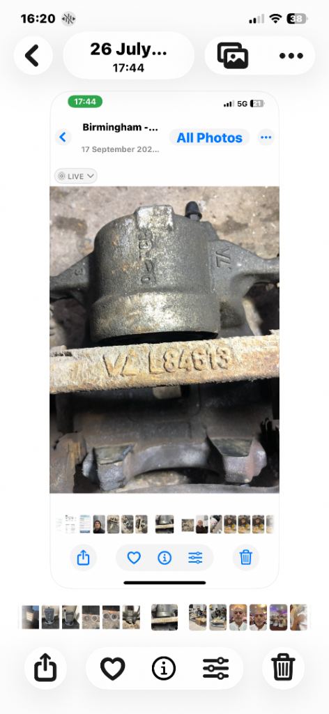 20reg Toyota Corolla estate of front calipur 