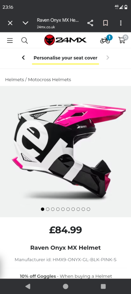 Mx helmet