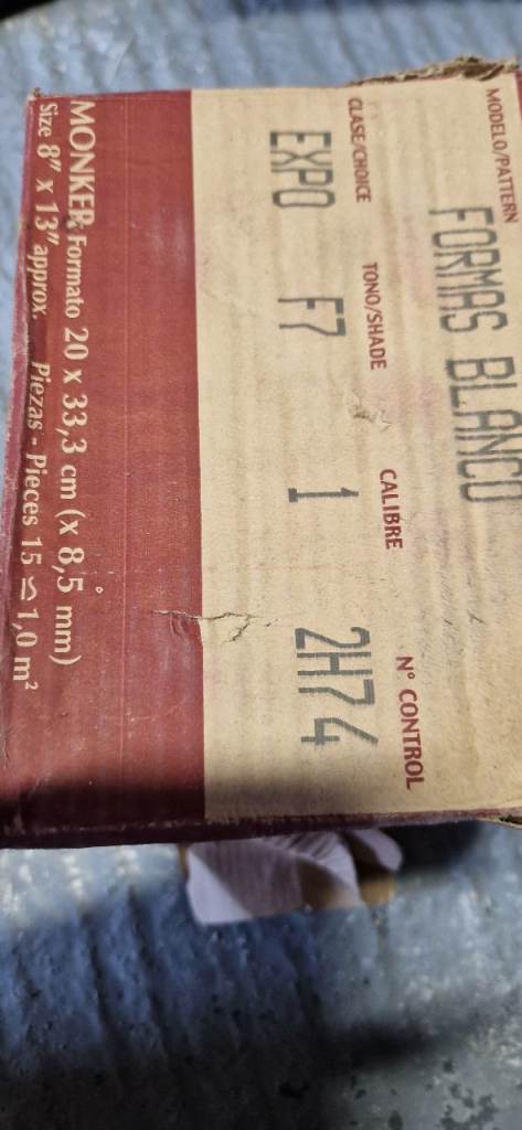 FREE to collector. 15 white tiles