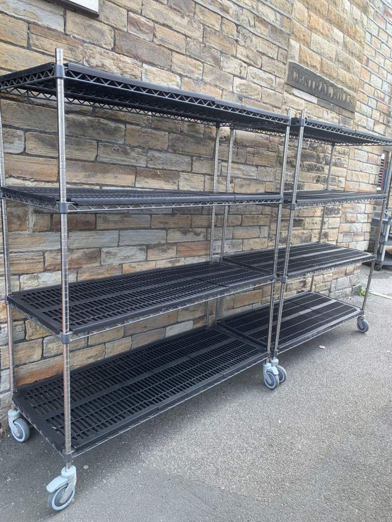 Commercial kitchen heavy duty shelving racks (6 units available)