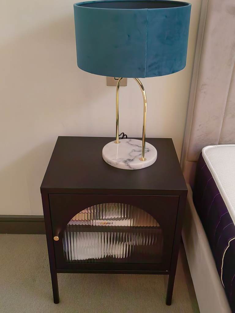 Urbi Black Metal Bedside Tables (x2)