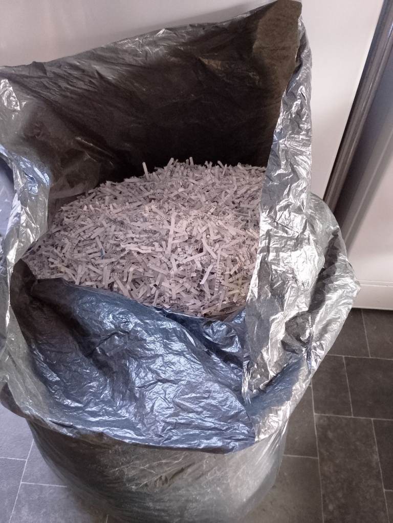 Large Bag of Shredded Paper for Packing or Pet Bedding