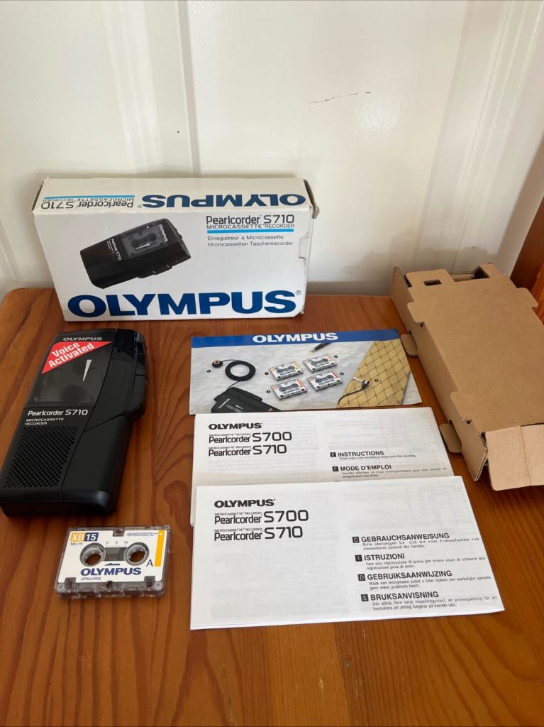 Vintage Olympus Pearlcorder S710 Micro Cassette Recorder Fully Working Boxed