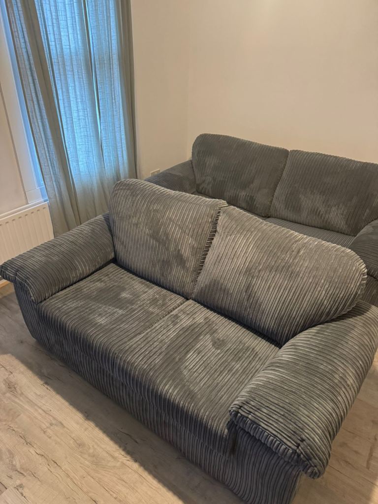 2 + 3 seater jumbo cord sofa in grey