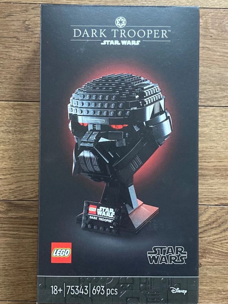 Lego Star Wars dark trooper helmet