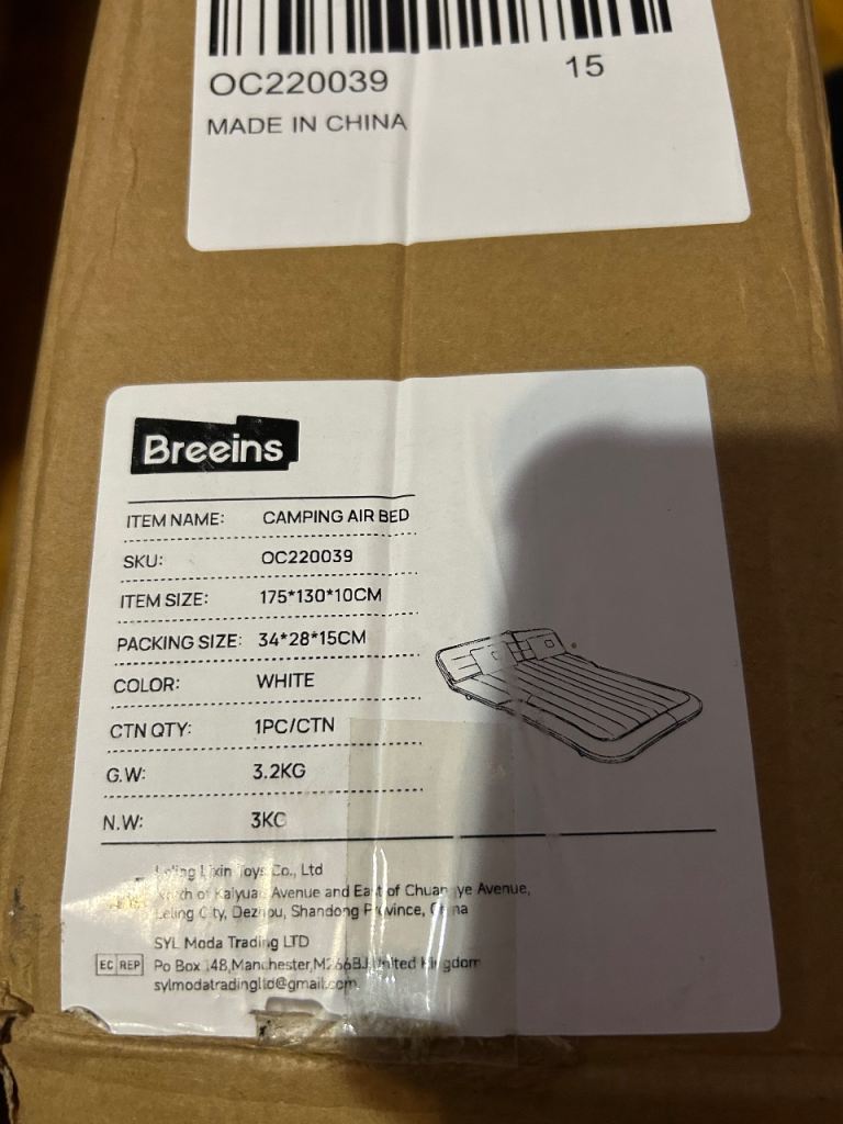 Double Camping Air Mattress Air Bed Double Size Inflatable with Electric Pump Great