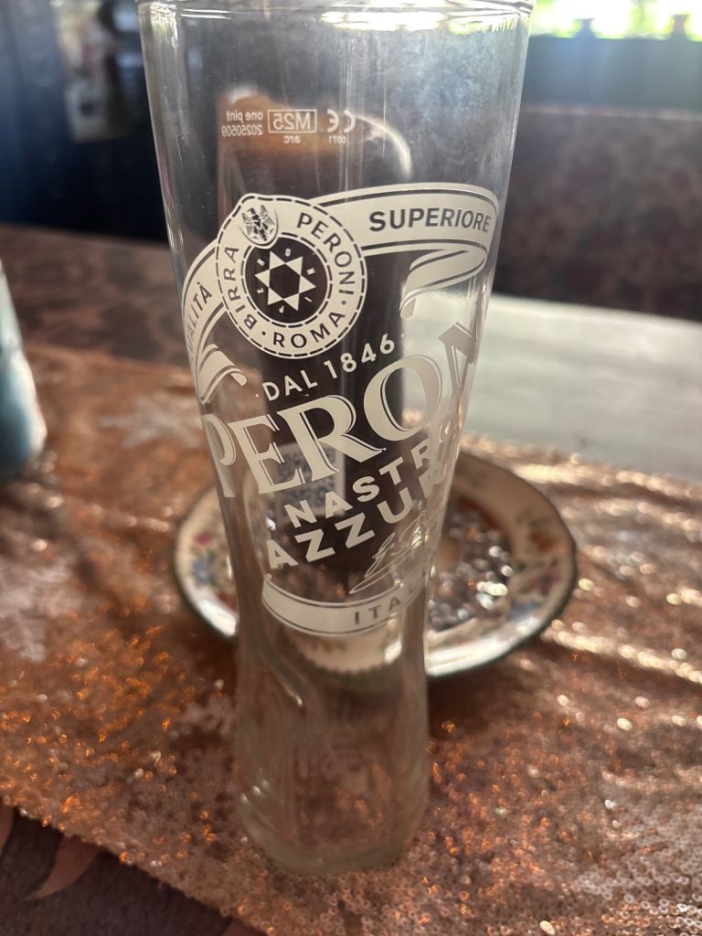 Peroni Nastro Azzurro Beer Glass - new 