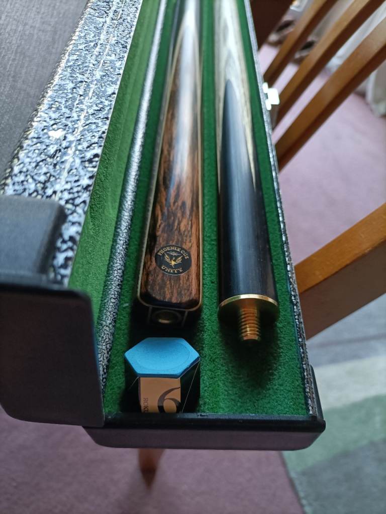 Snooker cue 3/4 ash PHOENIX 38 (brand new) complete package