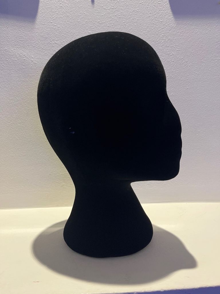 Black Display Head Mannequin – Good Condition