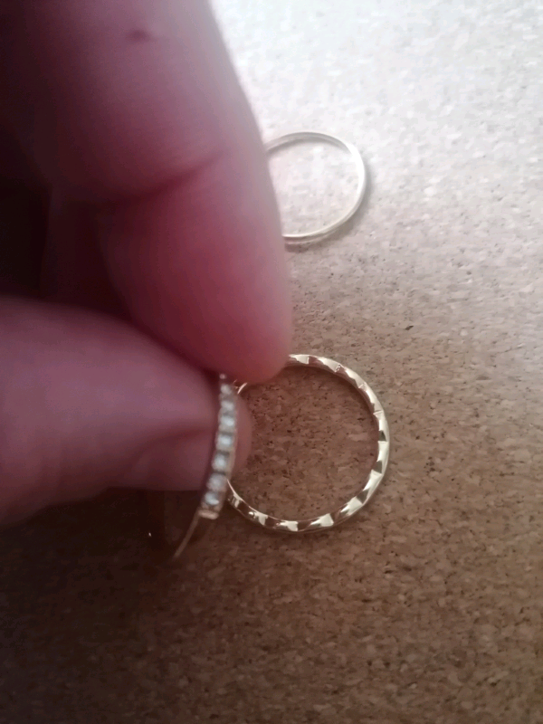 3x golden plate woman's ring( L, XL size) 