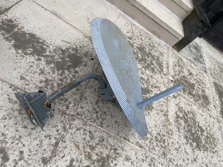 Sky dish & external wall mount