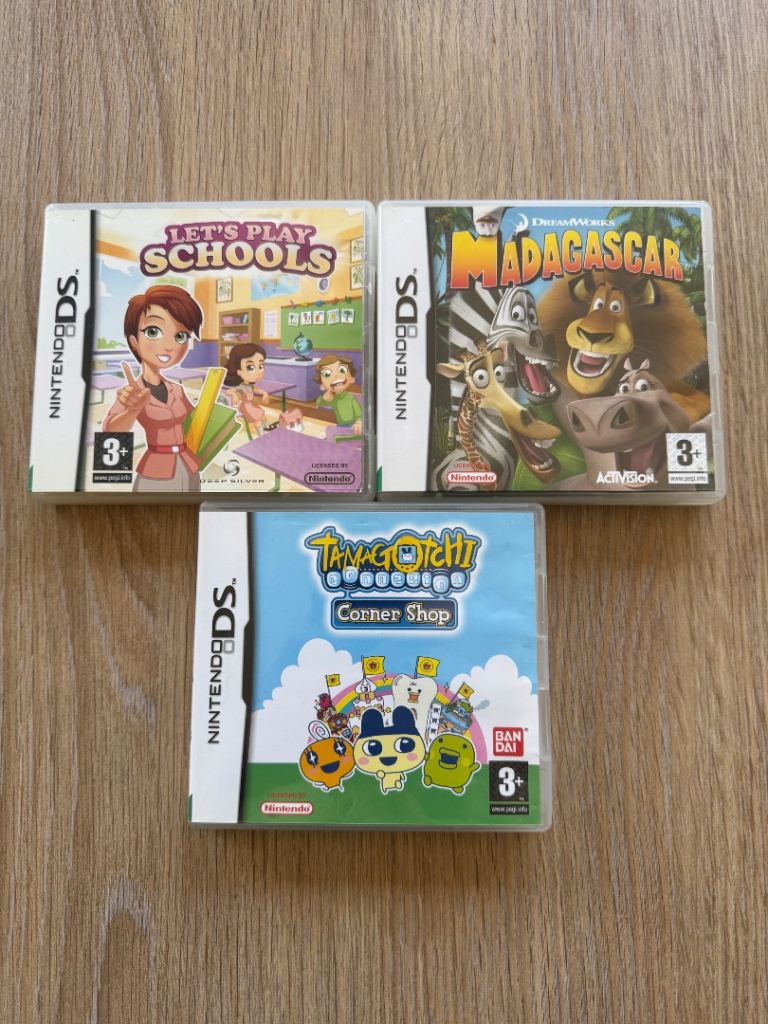 Nintendo DS Kids Games Bundle inc Tamagotchi, Madagascar 