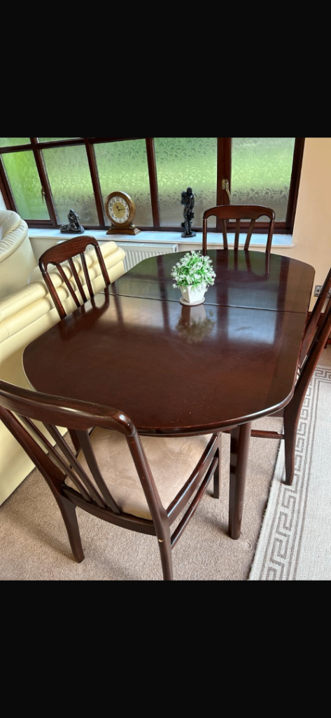 Dining table and chairs 
