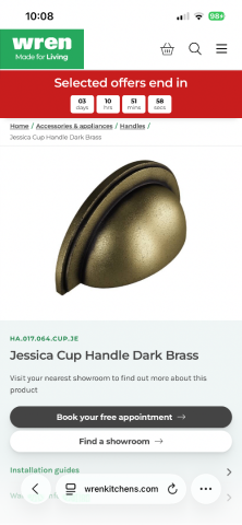 New Jessica Kitchen Drawer Aged Brass Cup Handles