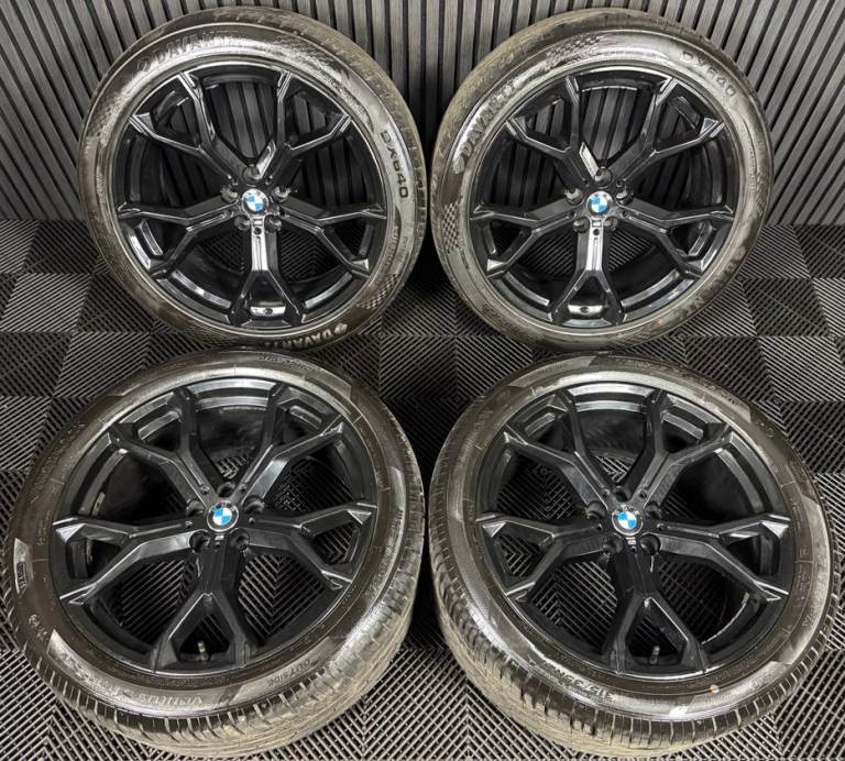 21'' GENUINE BMW X5 X6 G05 G06 741M BLACK M SPORT ALLOYS WHEELS ALLOYS TYRES