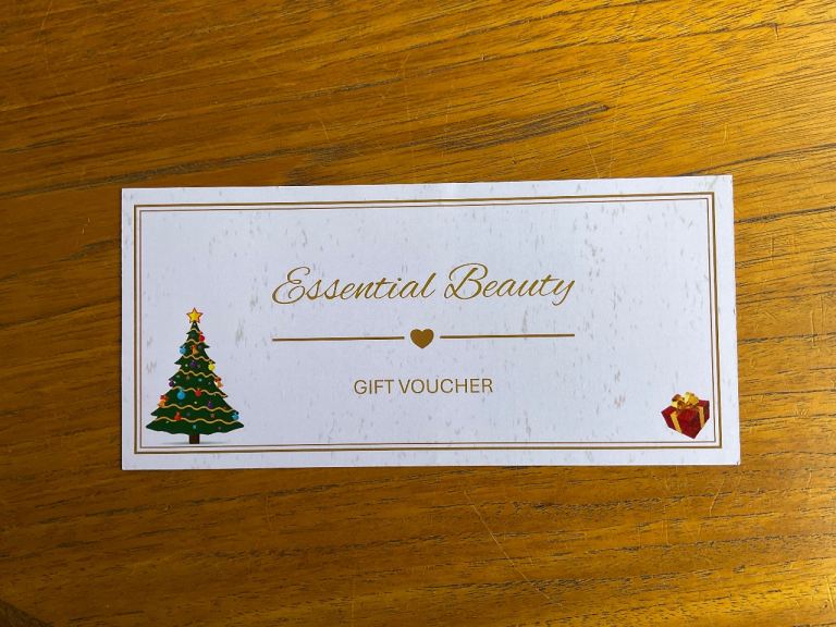 Unused gift voucher for Essential Beauty