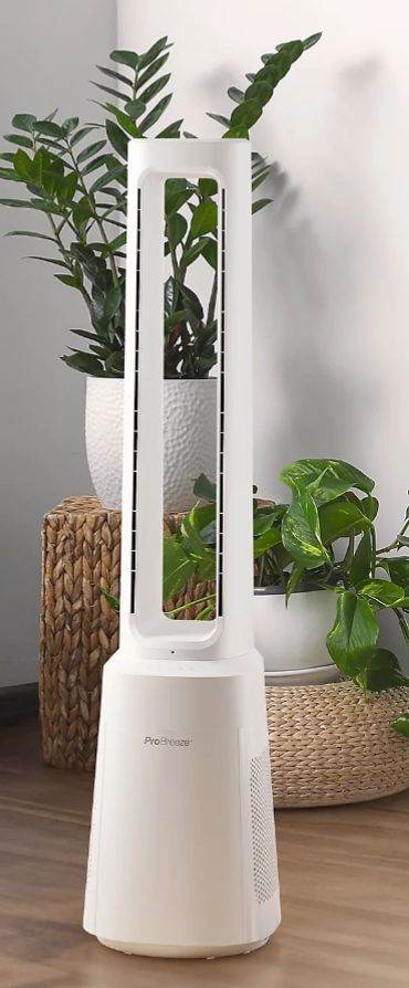 Pro Breeze OmniAir 41 Bladeless Tower Fan with Air Purifier
