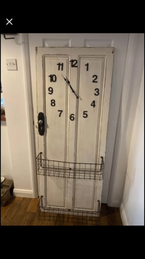 Vintage French Style Door Clock Shop Salon Cafe Display 