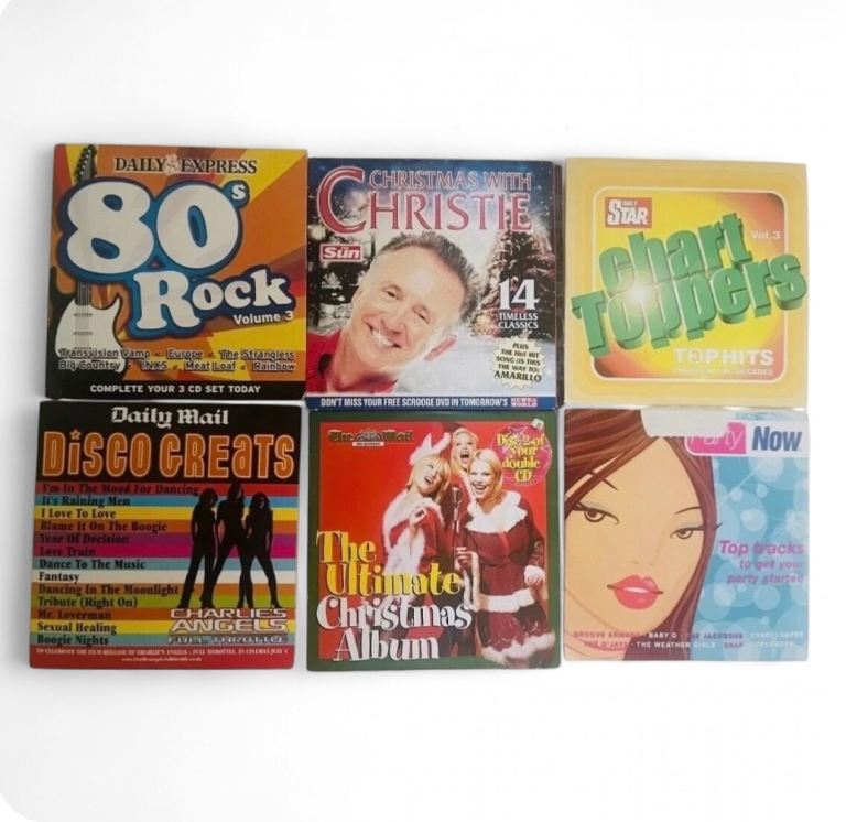 JOBLOT 6 MIXED PROMO CD’s & DVD’s MUSIC FILM/XMAS SONG VARIOUS ARTISTS