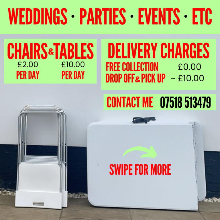 Chairs and Tables Hire