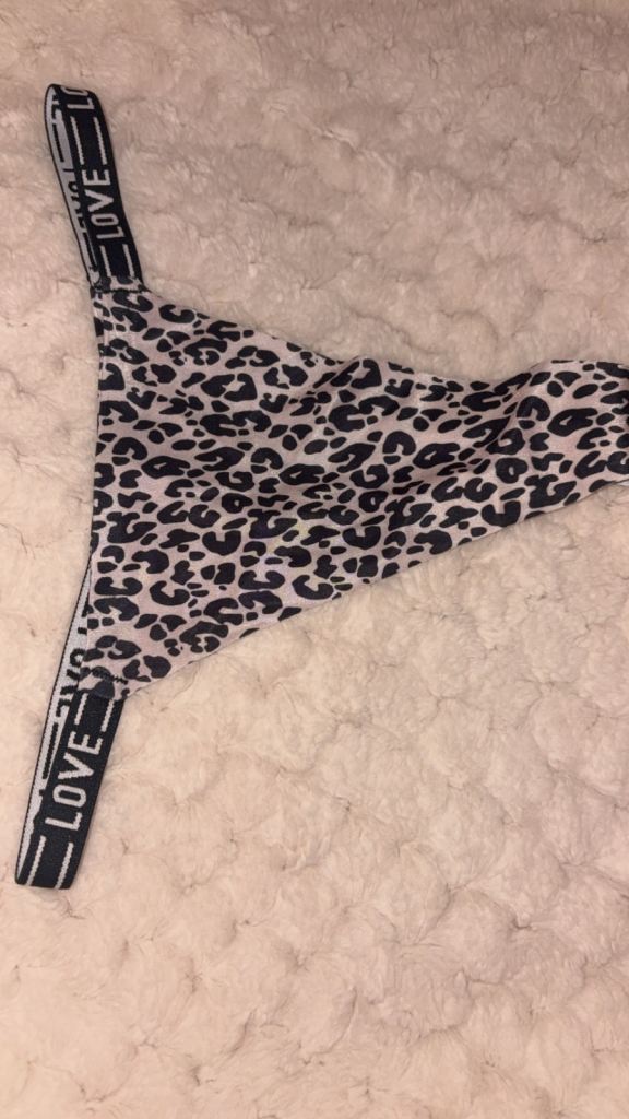 New Leopard Print Thong with 'LOVE' Band