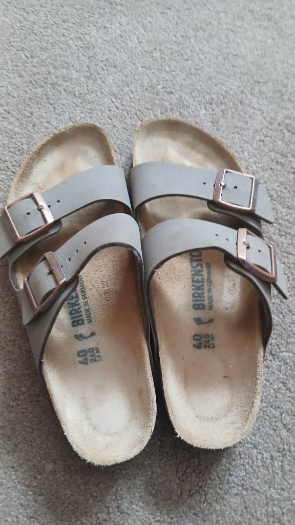 Birkenstock Arizona Sandals - Grey, Size 40, Good Condition