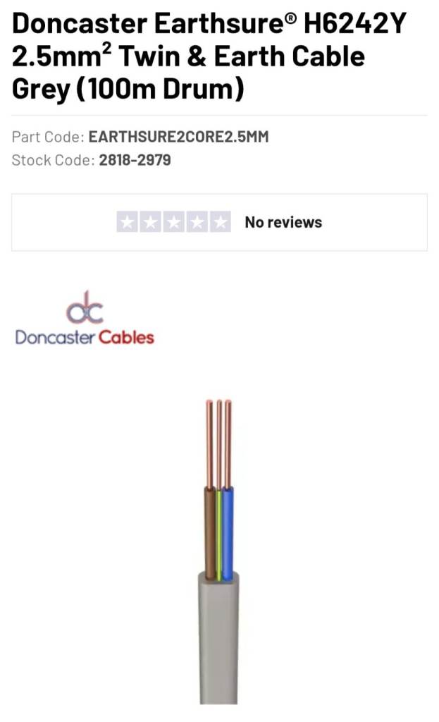 image for 2.5mm twin and earth 