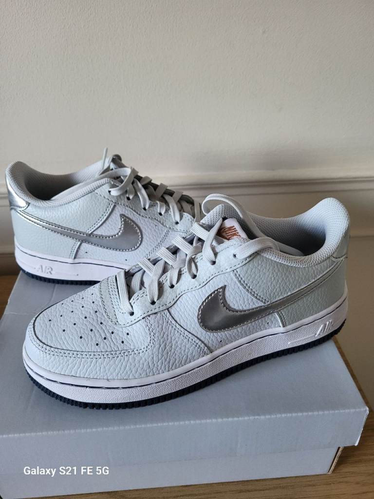 Nike Air Firce 1 GS Pure Platinum/Metallic Silver 