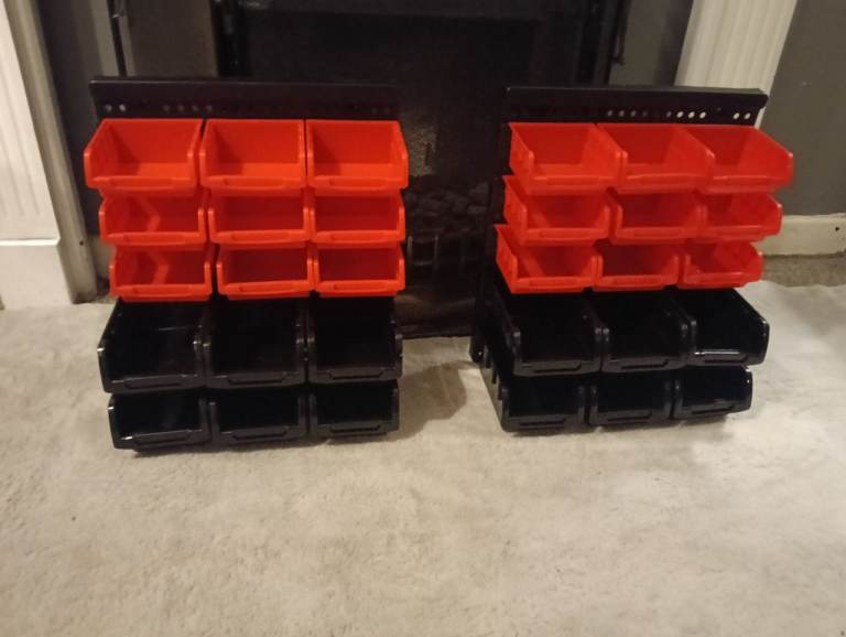 Pair of garage / shed storage tubs 