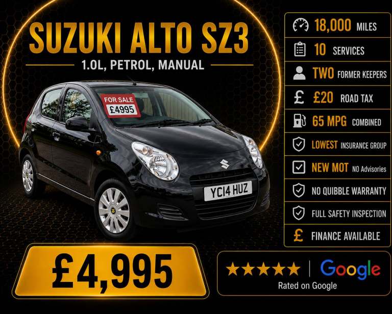 2014 Suzuki Alto 1.0 SZ 5dr HATCHBACK Petrol Manual