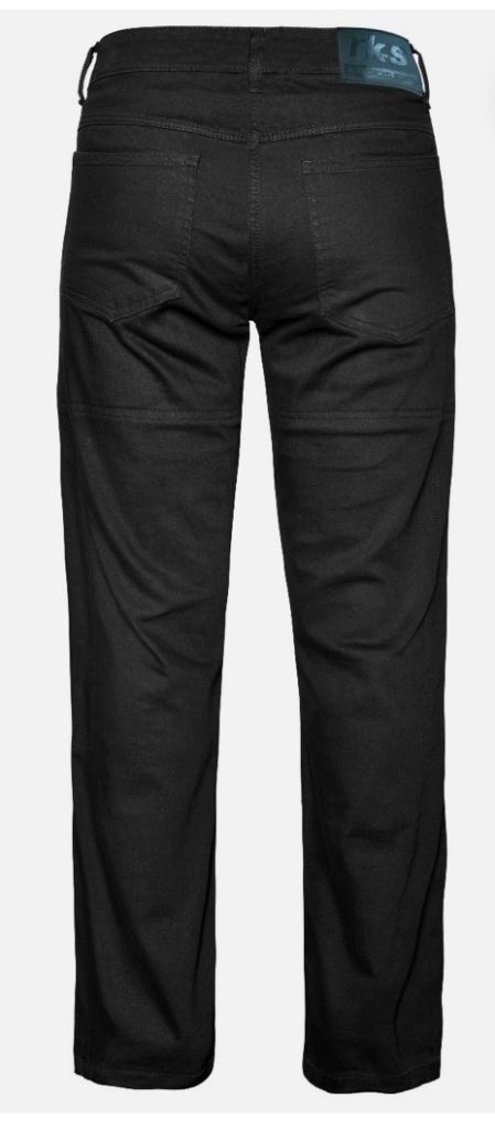 Blue stretch denim motorcycle jeans