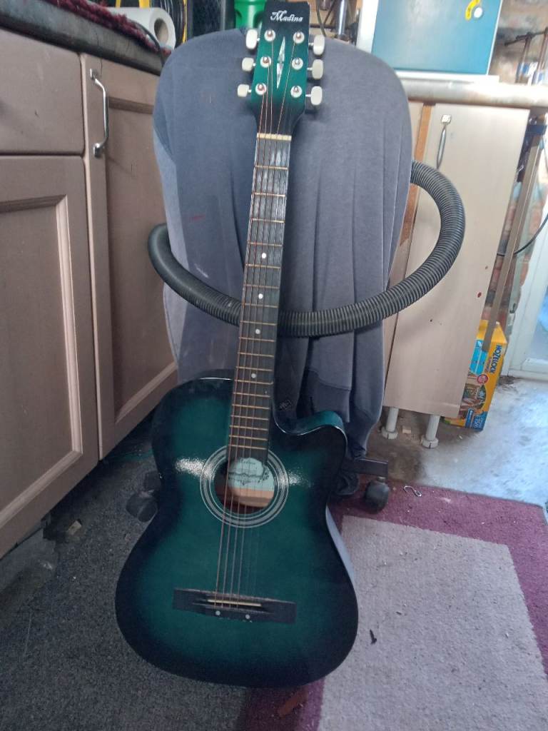 Meridian Acoustic Guitar - Blue, Good Condition